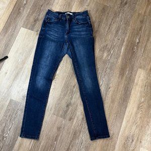 Kancan High Rise Dark Wash Skinny Jeans Denim